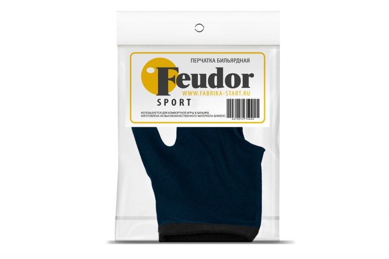 Перчатка-бильярдная Feudor Sport blue M/L
