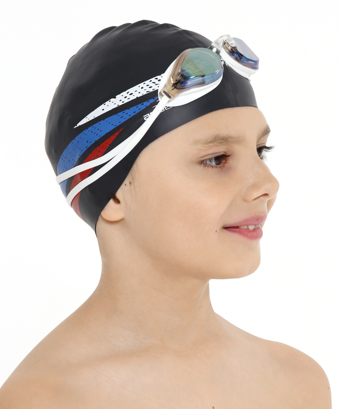 Шапочка для плавания Russia JR Black, силикон, подростковый, 25Degrees УТ-00019579
