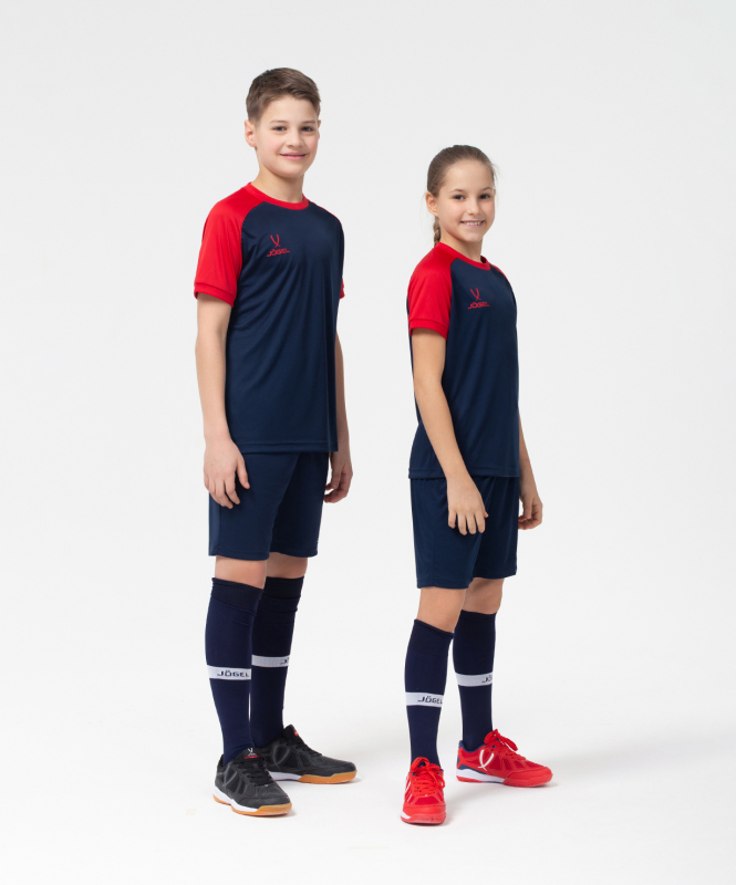 Футболка игровая CAMP Reglan Jersey, темно-синий/красный, детский, размер YXXS, Jögel УТ-00016201