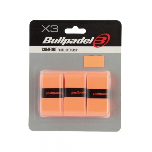 Овергрип BULLPADEL GB1200 X3, GB1200-529, 0.5 мм, 3 шт, неоновый оранжевый