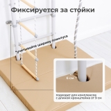 Мат с прорезями для шведской стенки (мягкий щит) Romana 1000*1000*80, в 2 сложения (серый)