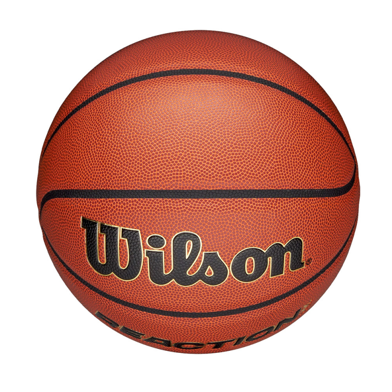 Мяч баск. WILSON Reaction PRO, WZ2026601XB07, размер 7, композит, бутил. камера, темно-коричневый