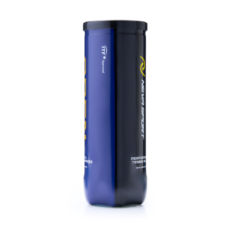 Мяч теннисный NS OPEN X3, UAA1, уп.3 шт, одобр.ITF, сукно, нат.резина, желтый