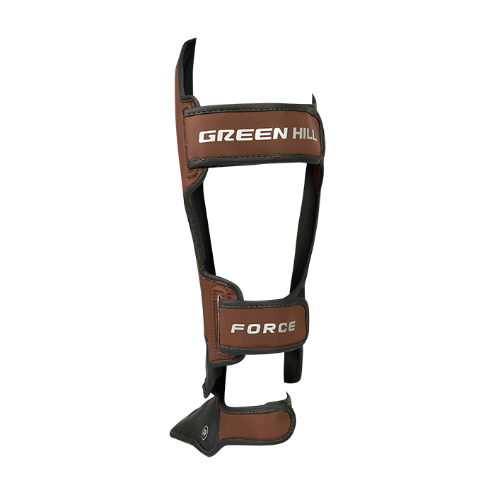 Защита голень-стопа Force 3D inject foam KK Чёрно-коричневый Green Hill CNSGK-980 S