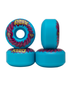Комплект колес для скейтборда 54x32 мм, 95A, голубой, RIDEX