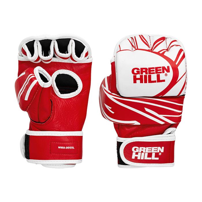 Перчатки MMA красно-белые Green Hill MMA-0055L XL