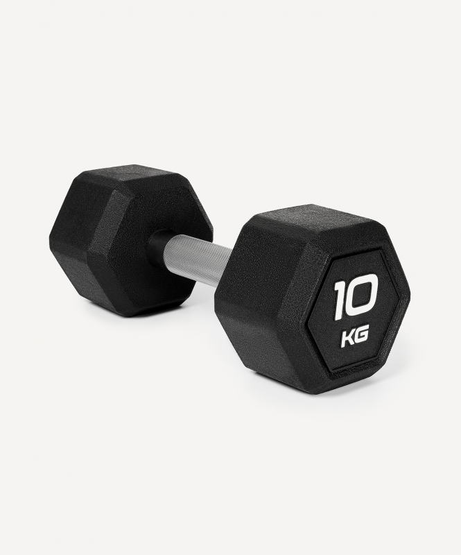 Гантель гексагональная DB-301PRO 10 кг, обрезиненная, черный, Starfit ЦБ-00003802