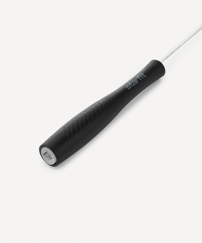 Скакалка RP-501 ПВХ, с пластиковыми ручками, 3 м, черный, Starfit ЦБ-00004400