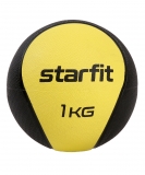Медбол высокой плотности GB-702, 1 кг, желтый, Starfit