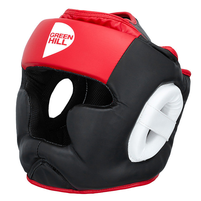 Боксерский шлем POISE черно-красный Green Hill HGP-9015 L