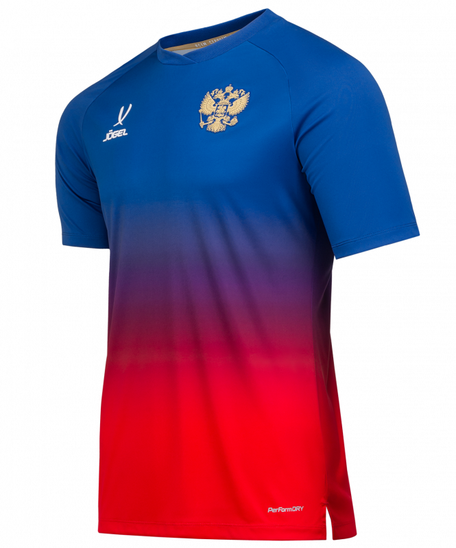 Футболка разминочная JOGEL NATIONAL PerFormDRY Pre-Match Tee, сине-красный, размер XXL ЦБ-00003111