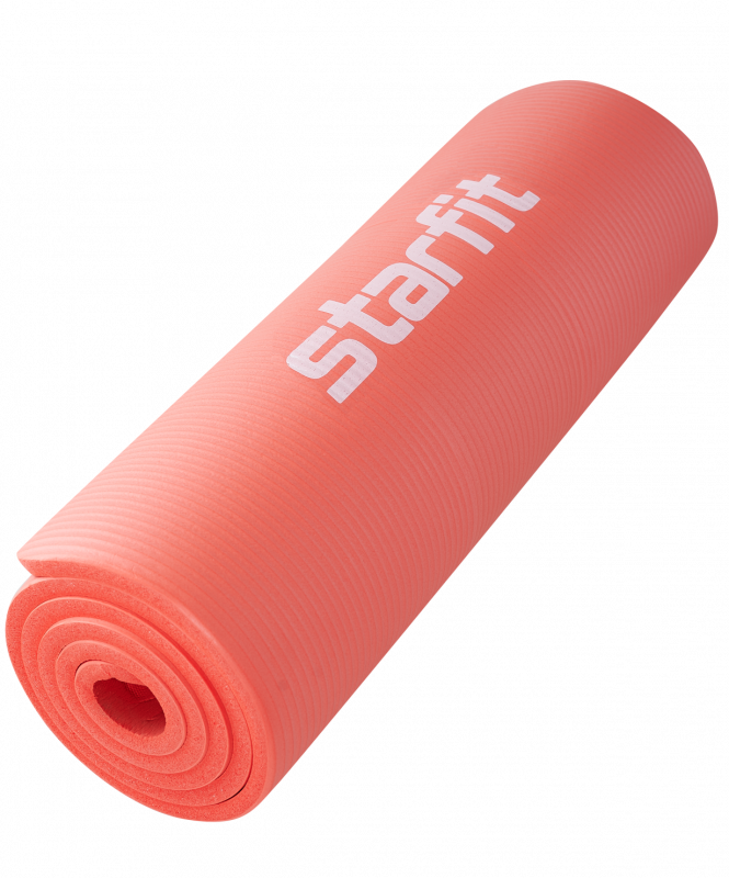 Коврик для йоги и фитнеса FM-301, NBR, 183x61x1.5 см, коралловый, Starfit УТ-00018923
