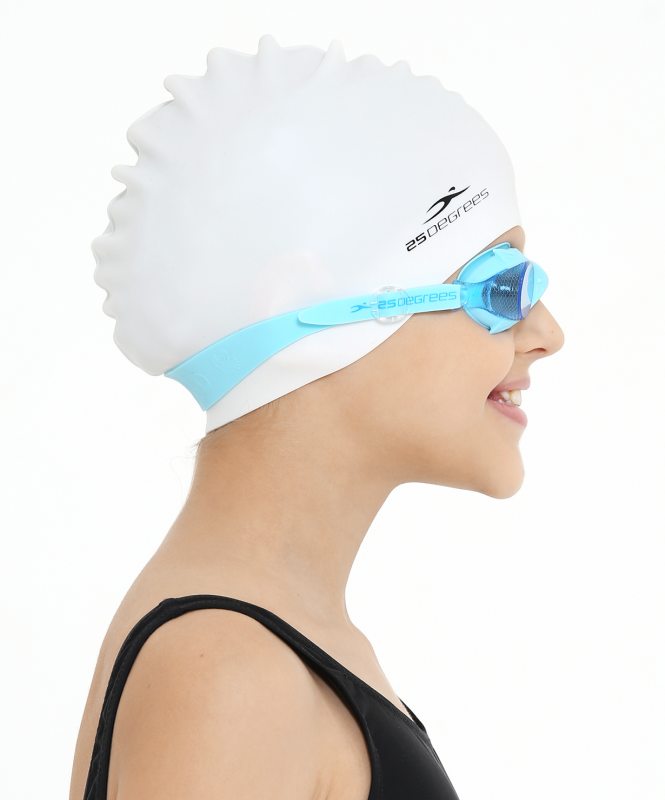 Шапочка для плавания Nuance White, силикон, подростковый, 25Degrees УТ-00019514