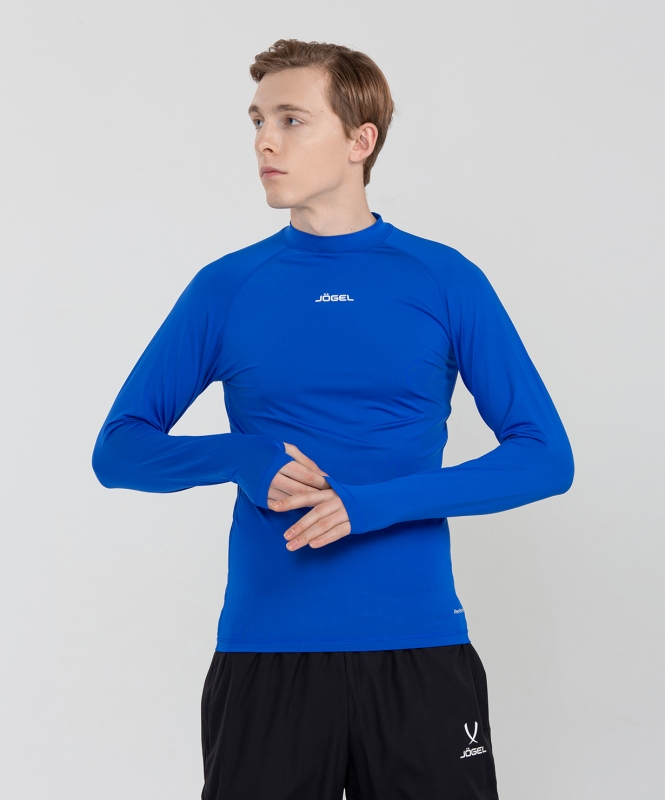 Футболка компрессионная с длинным рукавом Camp PerFormDRY Top LS, синий/белый, Jögel