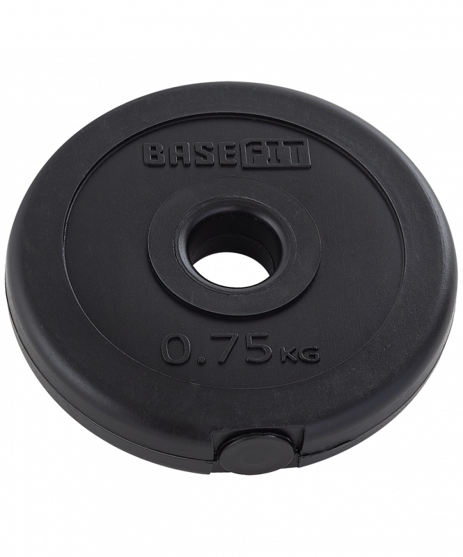 Диск пластиковый BB-203 d=26 мм, черный, 0.75 кг, BASEFIT УТ-00019751
