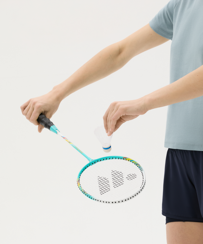 Набор для бадминтона WISH Firestar 780, 2 ракетки, 2 волана, голубой/фиолетовый ЦБ-00008285