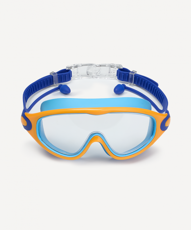 Очки-маска для плавания с берушами 25DEGREES Fusion Navy/Blue/Orange, детский ЦБ-00005247