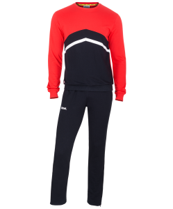 Тренировочный костюм JCS-4201-621, хлопок, черный/красный/белый, Jögel