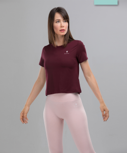 Женская спортивная футболка Balance FA-WT-0104, бордовый, FIFTY