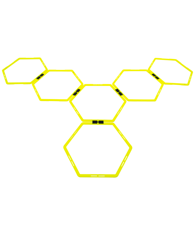 Набор шестиугольных напольных обручей Agility Hoops JA-216, 6 шт., Jögel