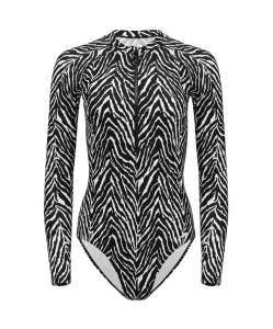 Купальник для плавания с длинным рукавом 25DEGREES Surf Black/White, полиамид, размер 44 ЦБ-00007827