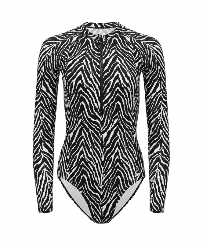Купальник для плавания с длинным рукавом 25DEGREES Surf Black/White, полиамид, размер 50 ЦБ-00007827