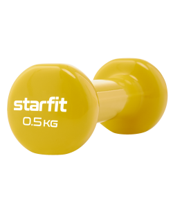 Гантель виниловая DB-101 0,5 кг, желтый, Starfit