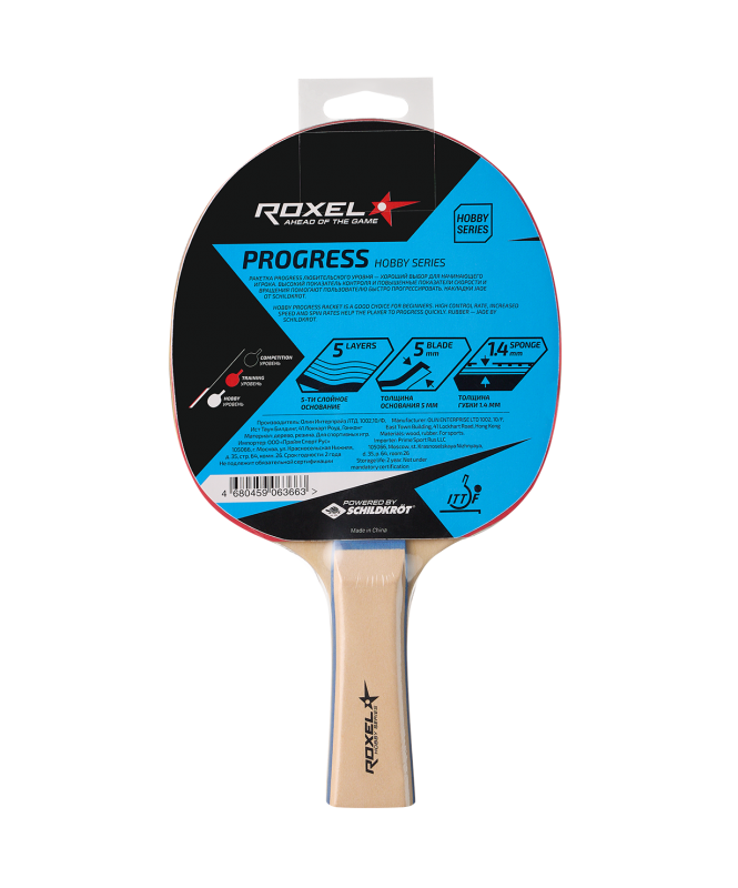 Ракетка для настольного тенниса Hobby Progress, коническая, Roxel УТ-00015354