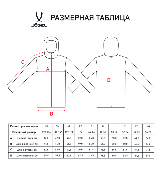 Куртка ветрозащитная CAMP Rain Jacket, темно-синий, детский, размер YL, Jögel ЦБ-00000364