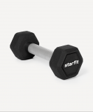 Гантель гексагональная DB-301PRO 2 кг, обрезиненная, черный, Starfit ЦБ-00003796