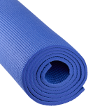 Коврик для йоги и фитнеса FM-101, PVC, 183x61x0.8 см, темно-синий, Starfit ЦБ-00001561