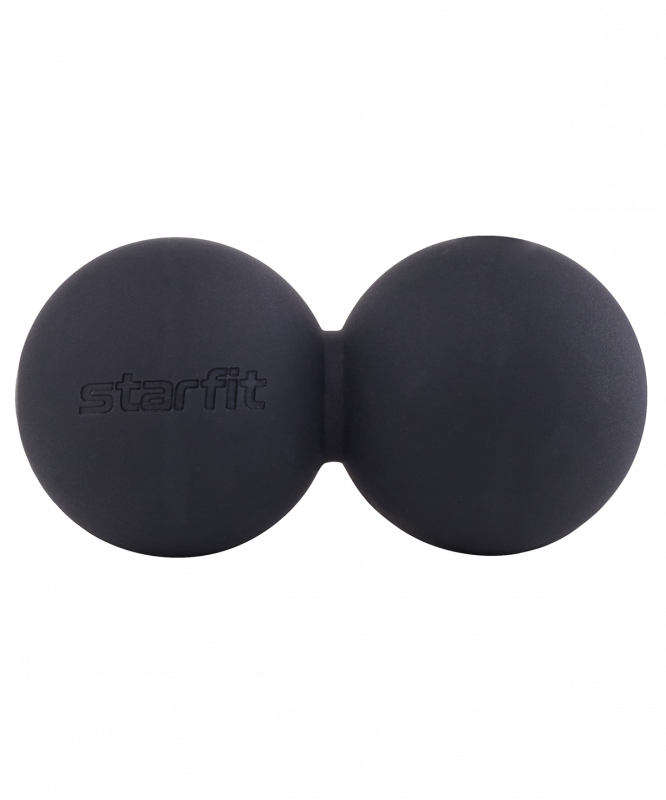 Мяч для МФР RB-106, 6 см, силикагель, двойной, черный, Starfit УТ-00020247
