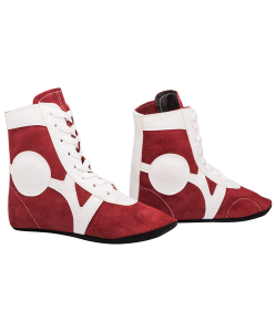 Обувь для самбо RS001/2, замша, красный, Rusco