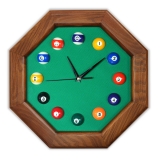 Часы 8 граней ясень/сукно (№3, Manchester 45 Yellow green ш1.98м)