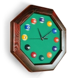 Часы 8 граней ясень/сукно (№3, Manchester 45 Yellow green ш1.98м)