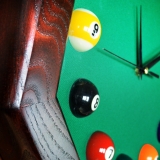 Часы 8 граней ясень/сукно (№3, Manchester 45 Yellow green ш1.98м)