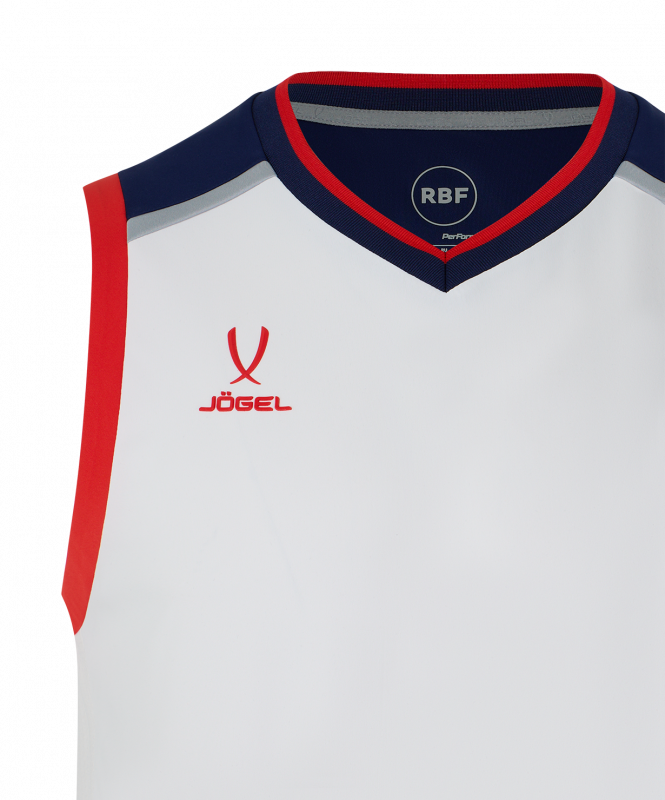 Майка баскетбольная JOGEL DIVISION PerFormDRY RBF Jersey, белый, размер XL ЦБ-00004252
