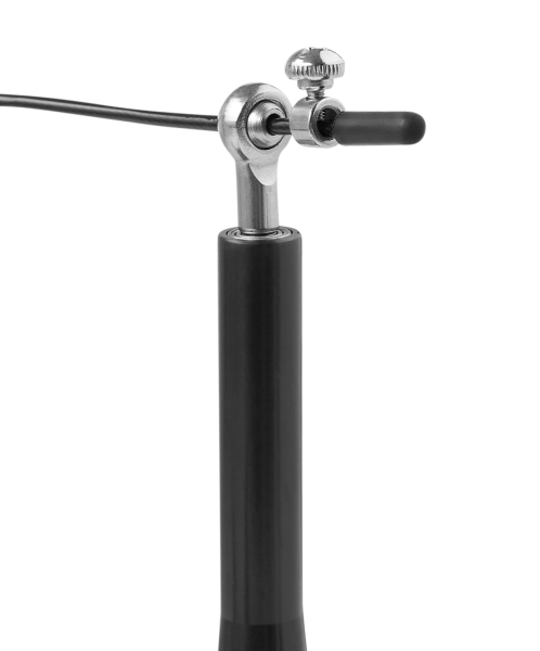 Скакалка скоростная RP-301 металл, 3 м, с подшипниками и шарнирами, черный, Starfit