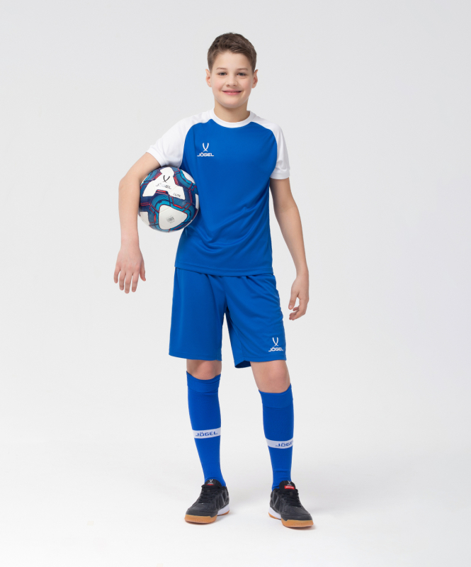 Футболка игровая CAMP Reglan Jersey, синий/белый, детский, размер YL, Jögel УТ-00016199