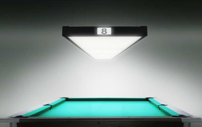 Лампа STARTBILLIARDS Club select 4 секции (Ral 9005 муар (black), Без рассеивателя (комплект) )