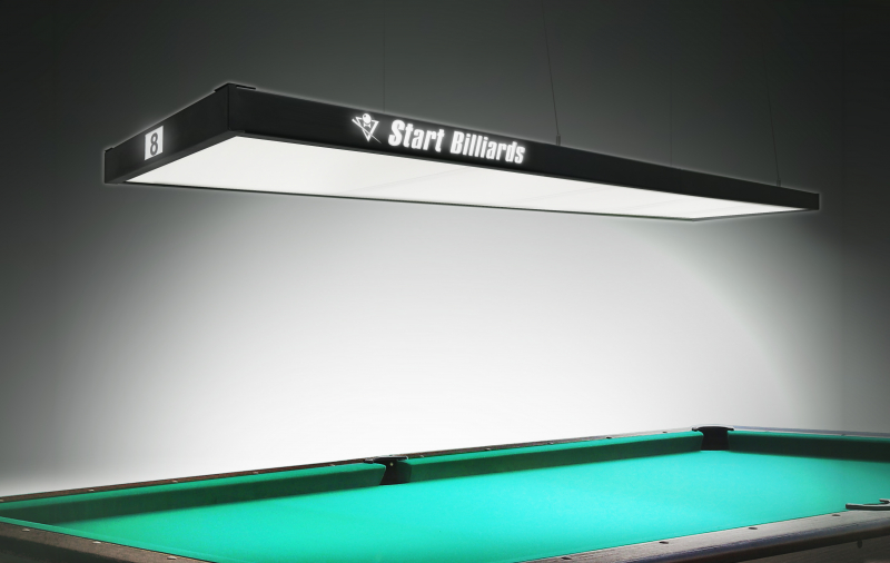 Лампа STARTBILLIARDS Club select 4 секции (Ral 9005 муар (black), Без рассеивателя (комплект) )