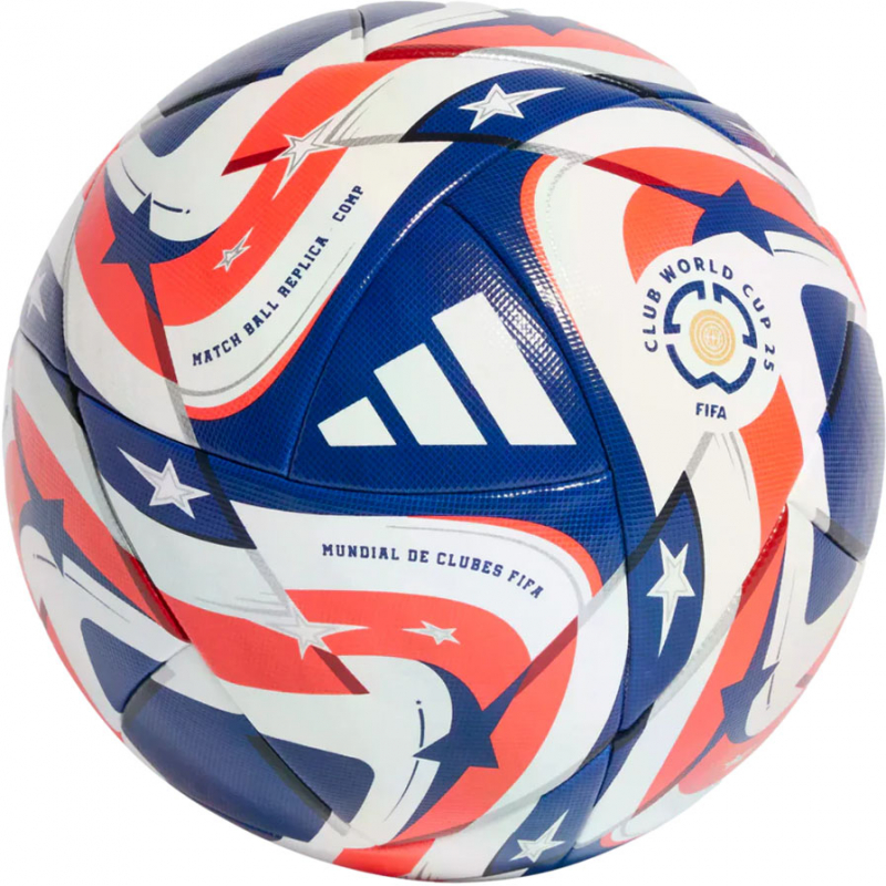 Мяч футб. ADIDAS FCWC Competition JM4742, размер 4, 20 пан, ПУ, термосш, бело-сине-красный