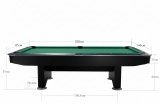 Бильярдный стол для пула Dynamic Billard "Competition 2" 9 футов (матово-чёрный) в комплекте, аксессуары и сукно