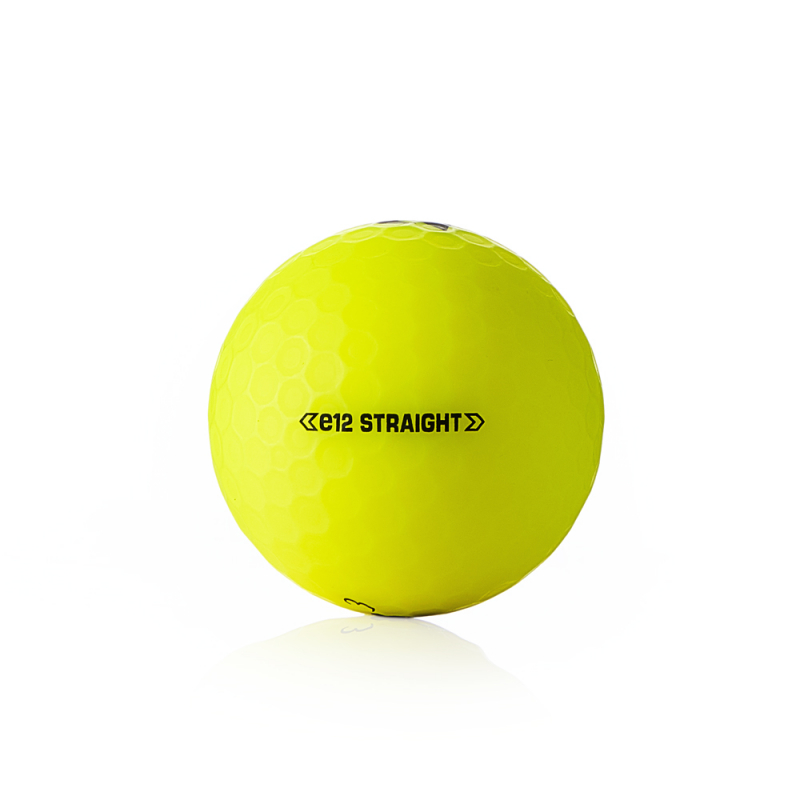 Мяч для гольфа Bridgestone e12 Straight Matte Yellow, BGB5CYX, 3 шт/уп, желтый