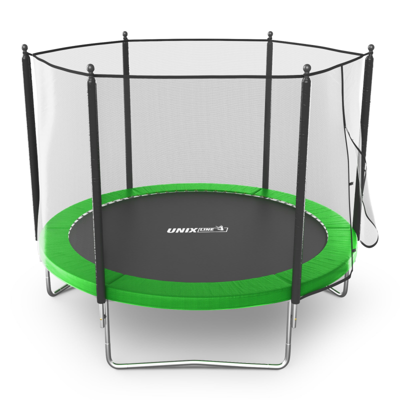 Батут UNIX Line Simple 10 ft (305 см) с внешней защитной сеткой, зеленый TRSI10OUTG