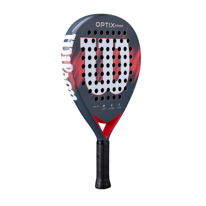 Ракетка для падела WILSON Optix V2 Power FRM RD, WR190811U2, для начин-х, стекловолокно, черно-красный