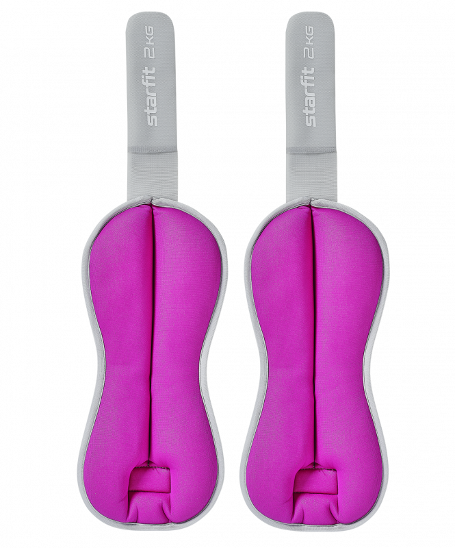 Утяжелители универсальные WT-502, 2 кг, фиолетовый/серый, Starfit ЦБ-00002503