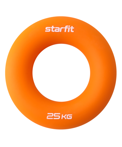 Эспандер кистевой ES-404 &quot;Кольцо&quot;, диаметр 8,8 см, 25 кг, силикогель, оранжевый, Starfit