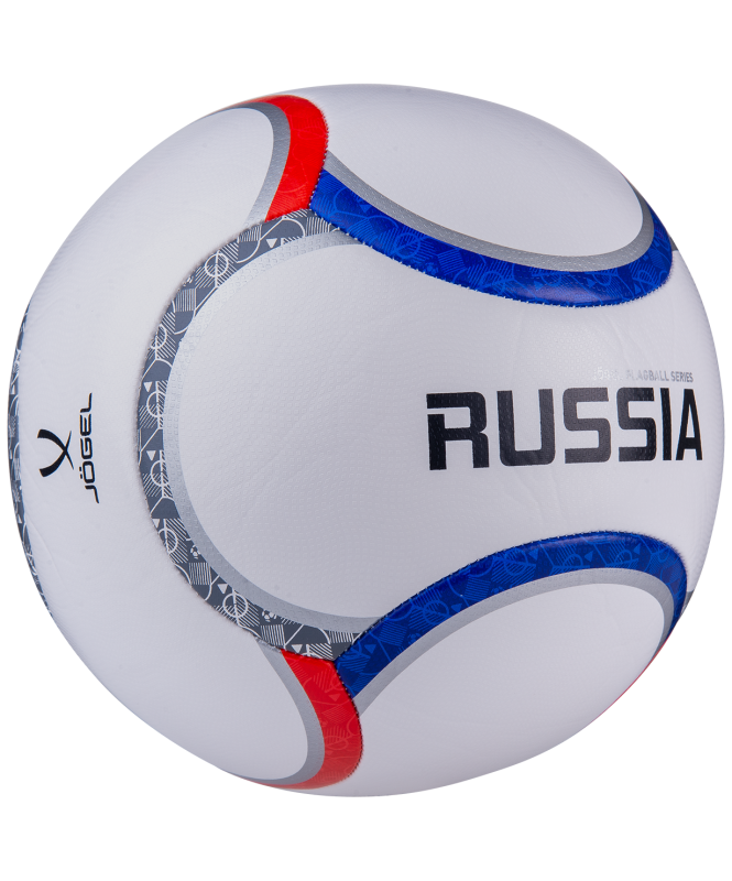 Мяч футбольный Flagball Russia, №5, белый, Jögel