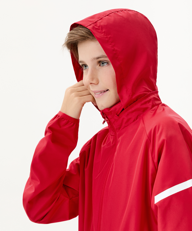 Куртка ветрозащитная CAMP 2 Rain Jacket, красный, детский, размер YM, Jögel ЦБ-00005426